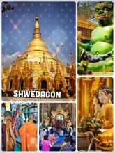 Shwedagon Pagoda - Buddhist's most sacred place in Myanmar, overlooking Yangon city